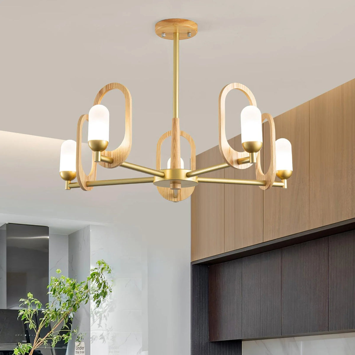 Scandinavian Wooden Chandelier 10