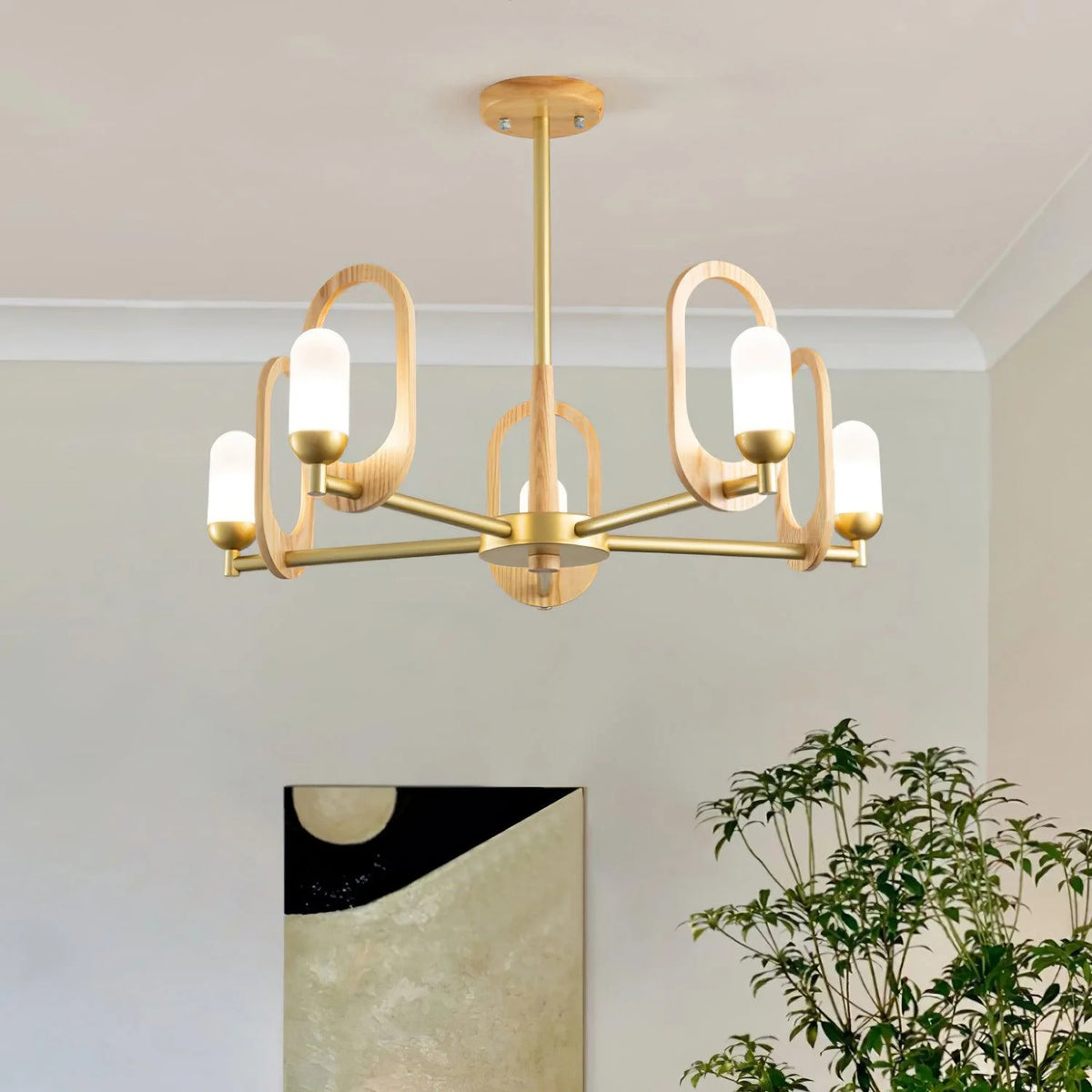 Scandinavian Wooden Chandelier 12