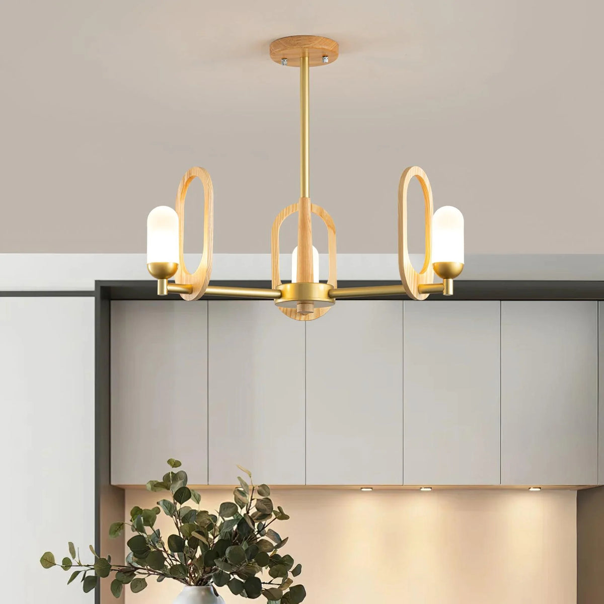 Scandinavian Wooden Chandelier 14