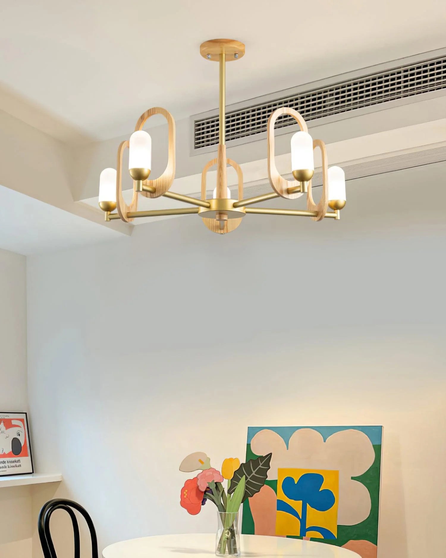 Scandinavian Wooden Chandelier 16