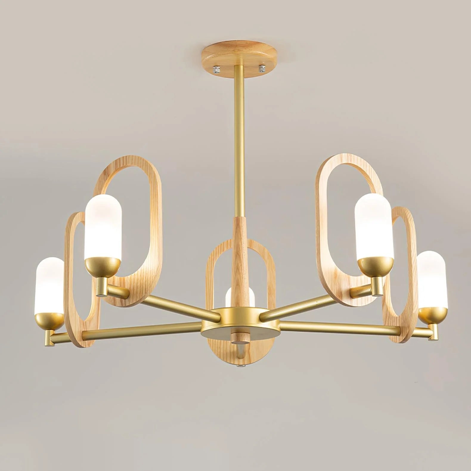 Scandinavian Wooden Chandelier 19