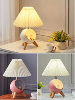 Semi-Round Pleated Table Lamp 18