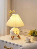 Semi-Round Pleated Table Lamp 21