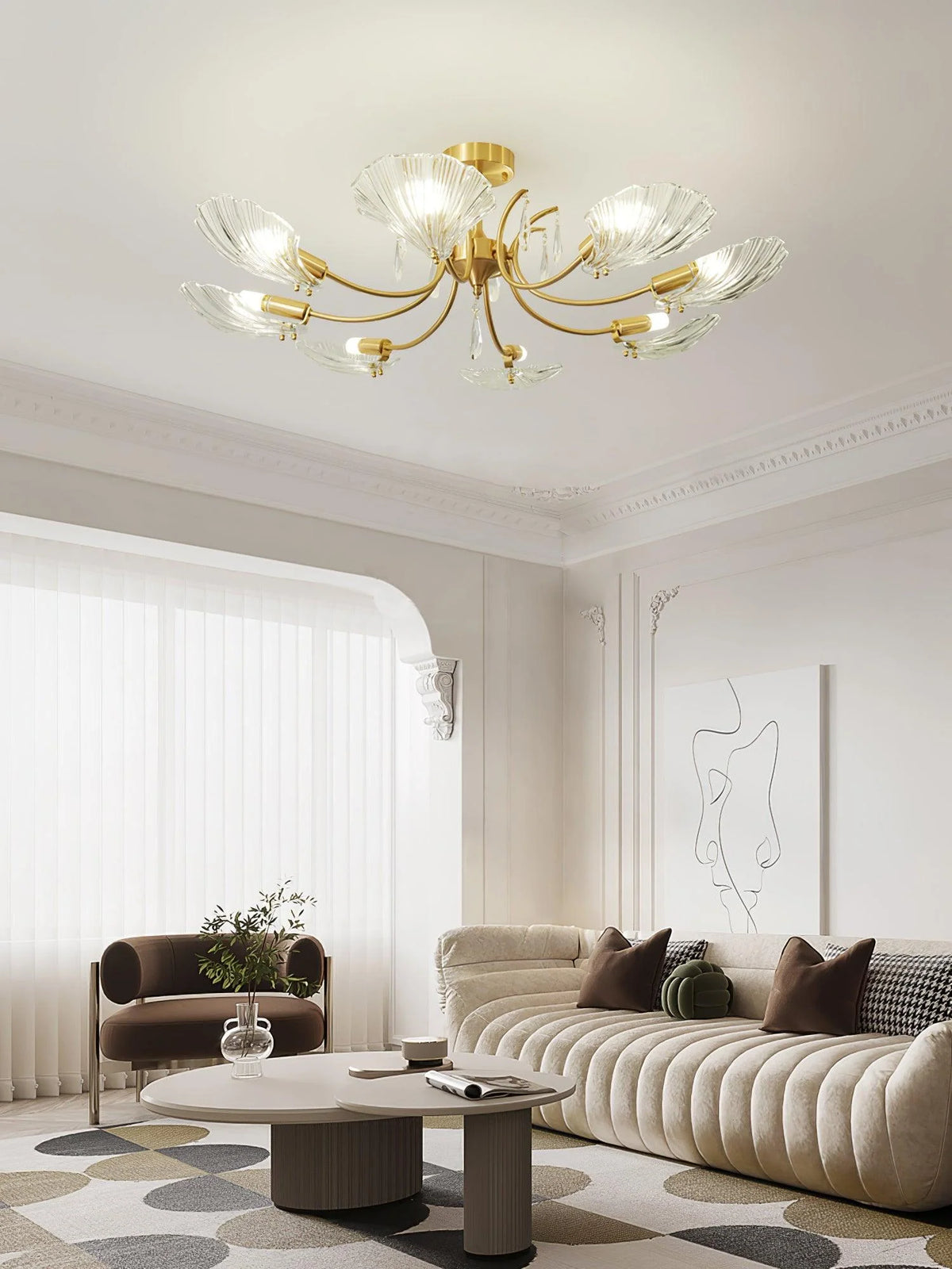 Shell_Brass_Ceiling_Lamp_2