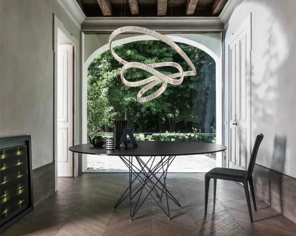 Spiral Ribbons Crystal Chandelier_13