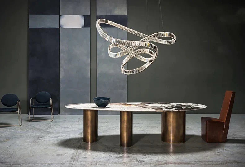 Spiral Ribbons Crystal Chandelier_14