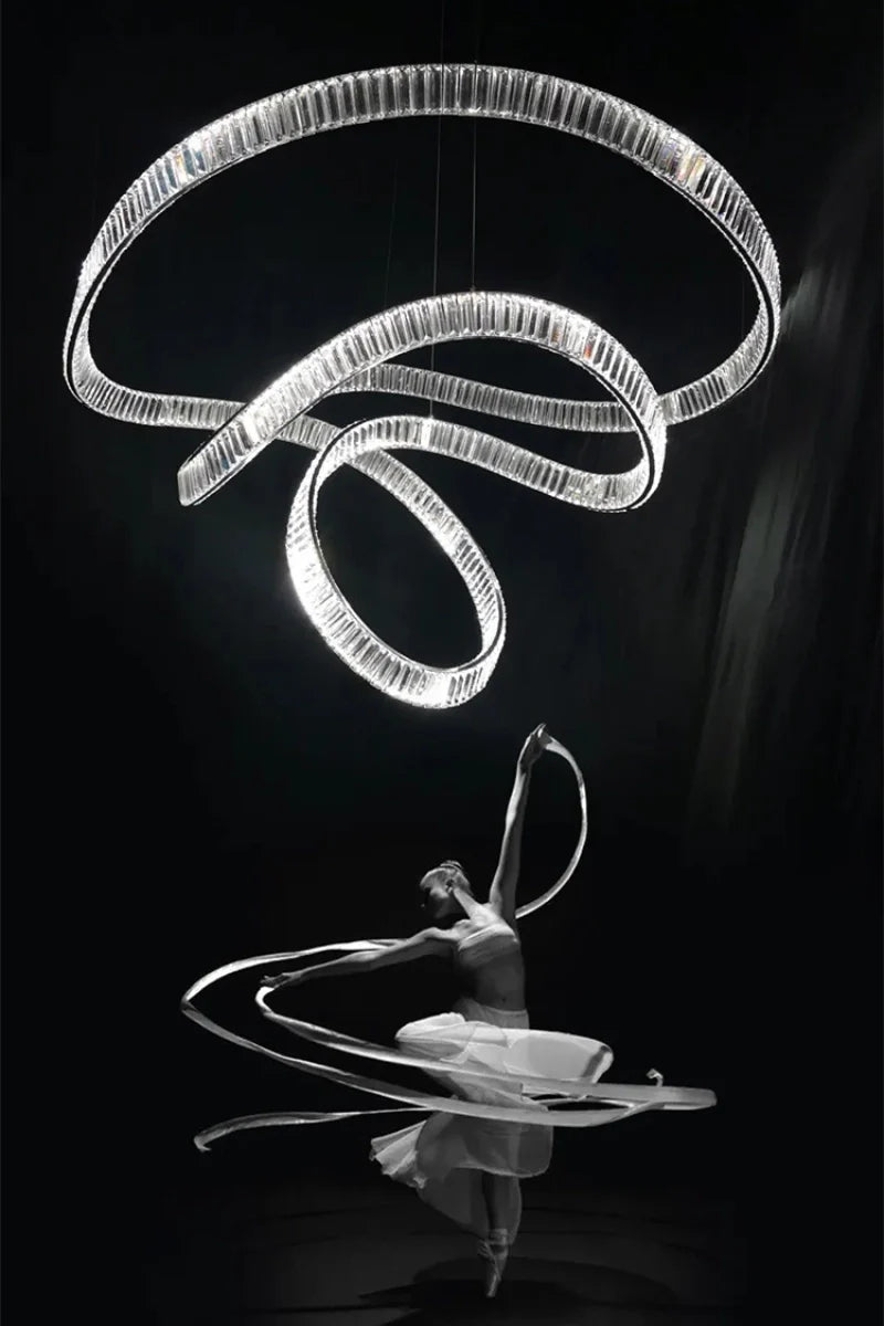 Spiral Ribbons Crystal Chandelier_3