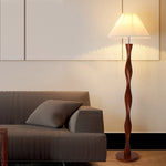 Spiral Wooden Column Floor Lamp 3