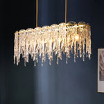 Square Crystal Icicle Chandelier 12