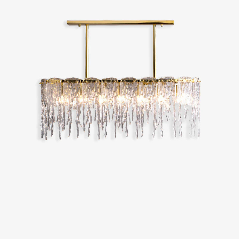 Square Crystal Icicle Chandelier 6