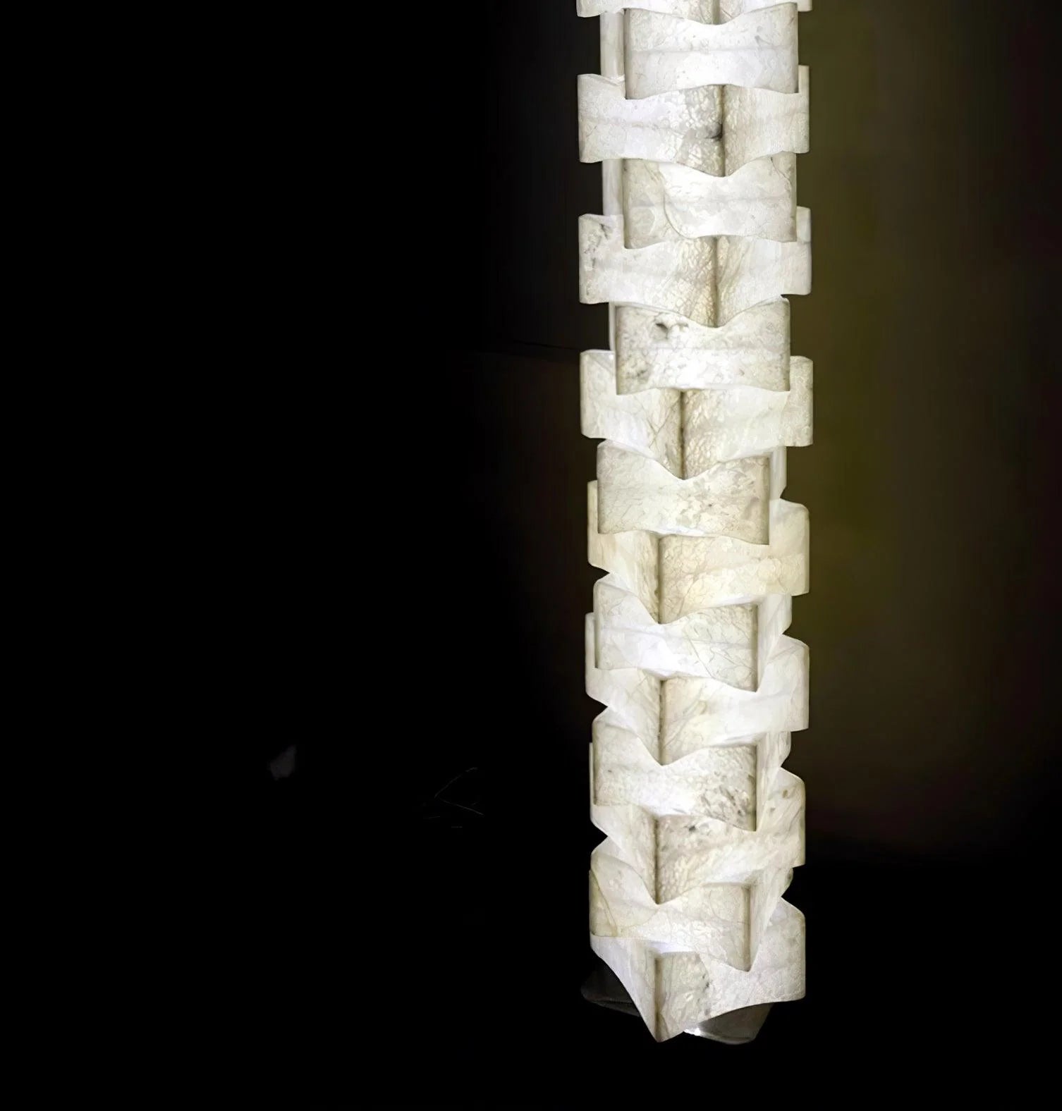 Stacked Alabaster Squares Floor Lamp 15