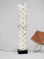 Stacked Alabaster Squares Floor Lamp 34