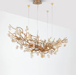 Stone Crystal Brass Chandelier 14