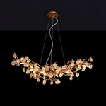 Stone Crystal Brass Chandelier 5