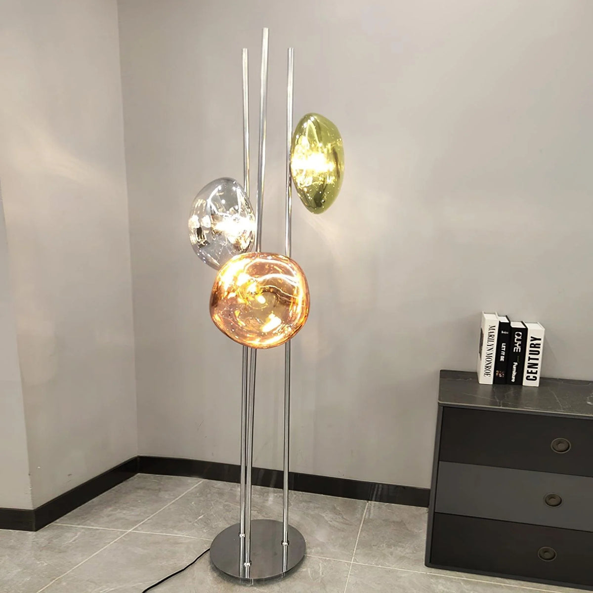 Three Lava Glass Floor Lamp 10