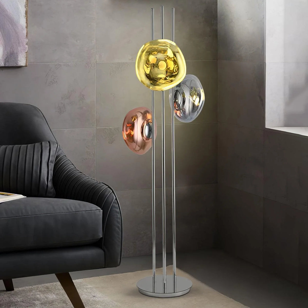 Three Lava Glass Floor Lamp 11