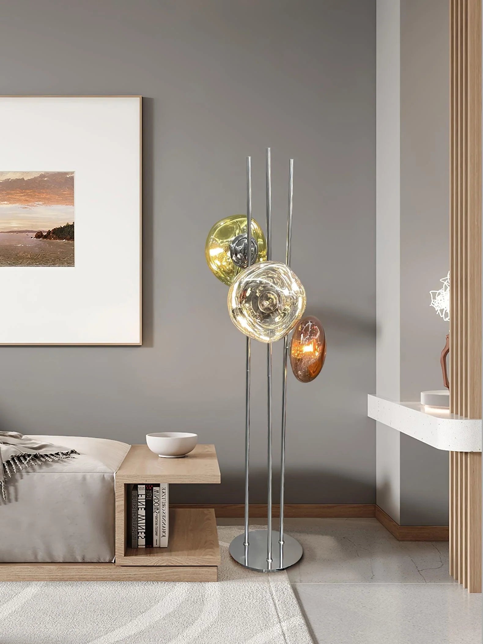 Three Lava Glass Floor Lamp 25