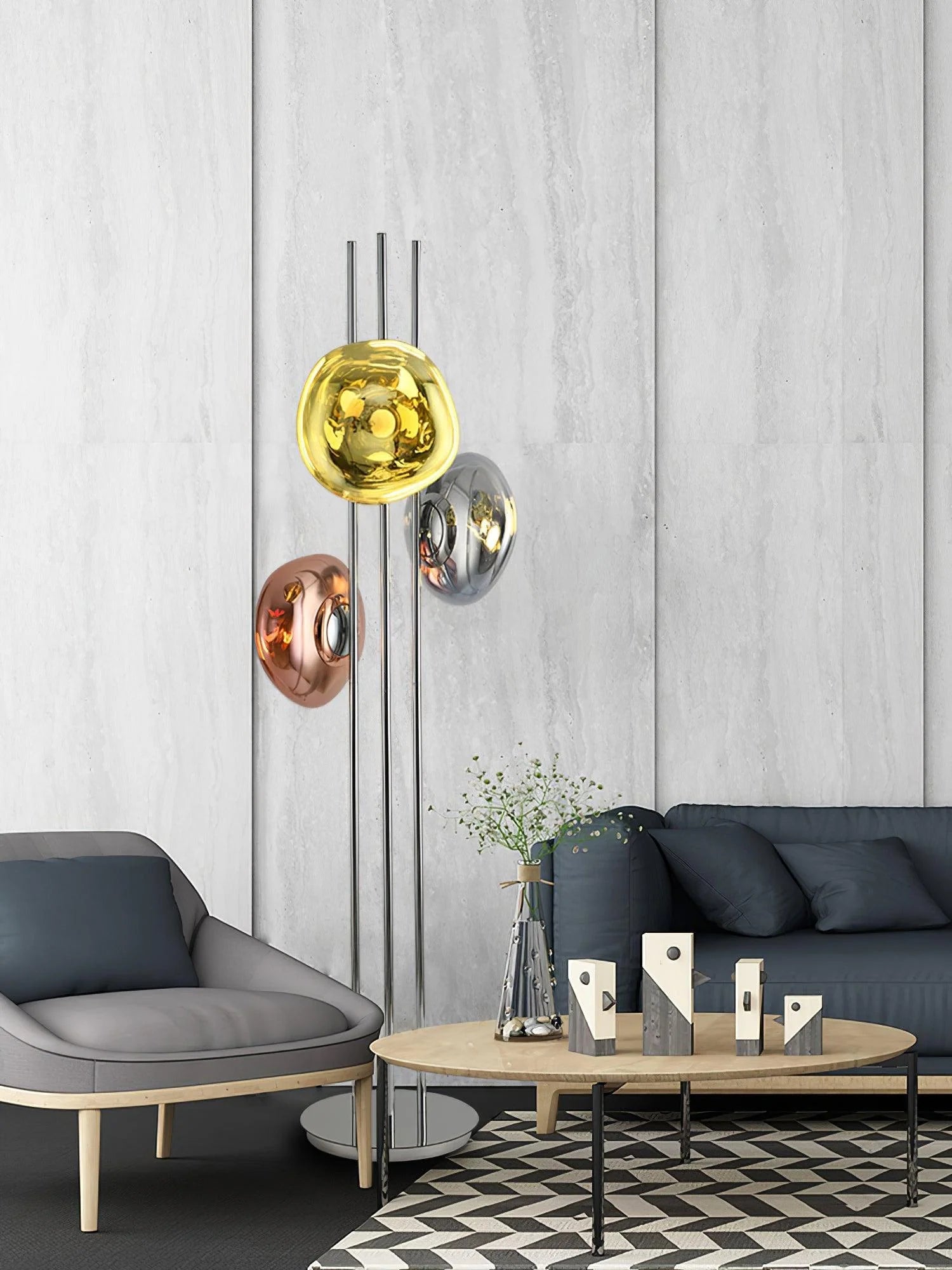 Three Lava Glass Floor Lamp 8