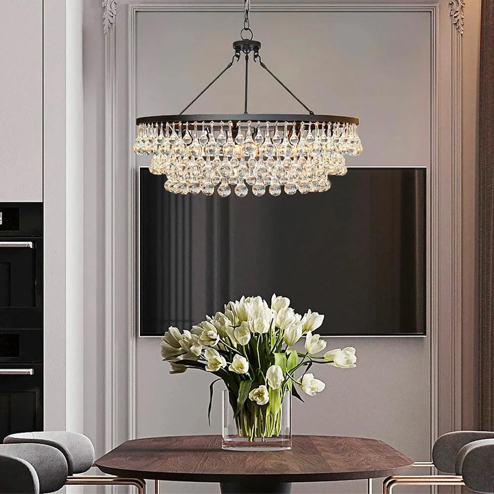 Unique Tiered Crystal Chandelier 28