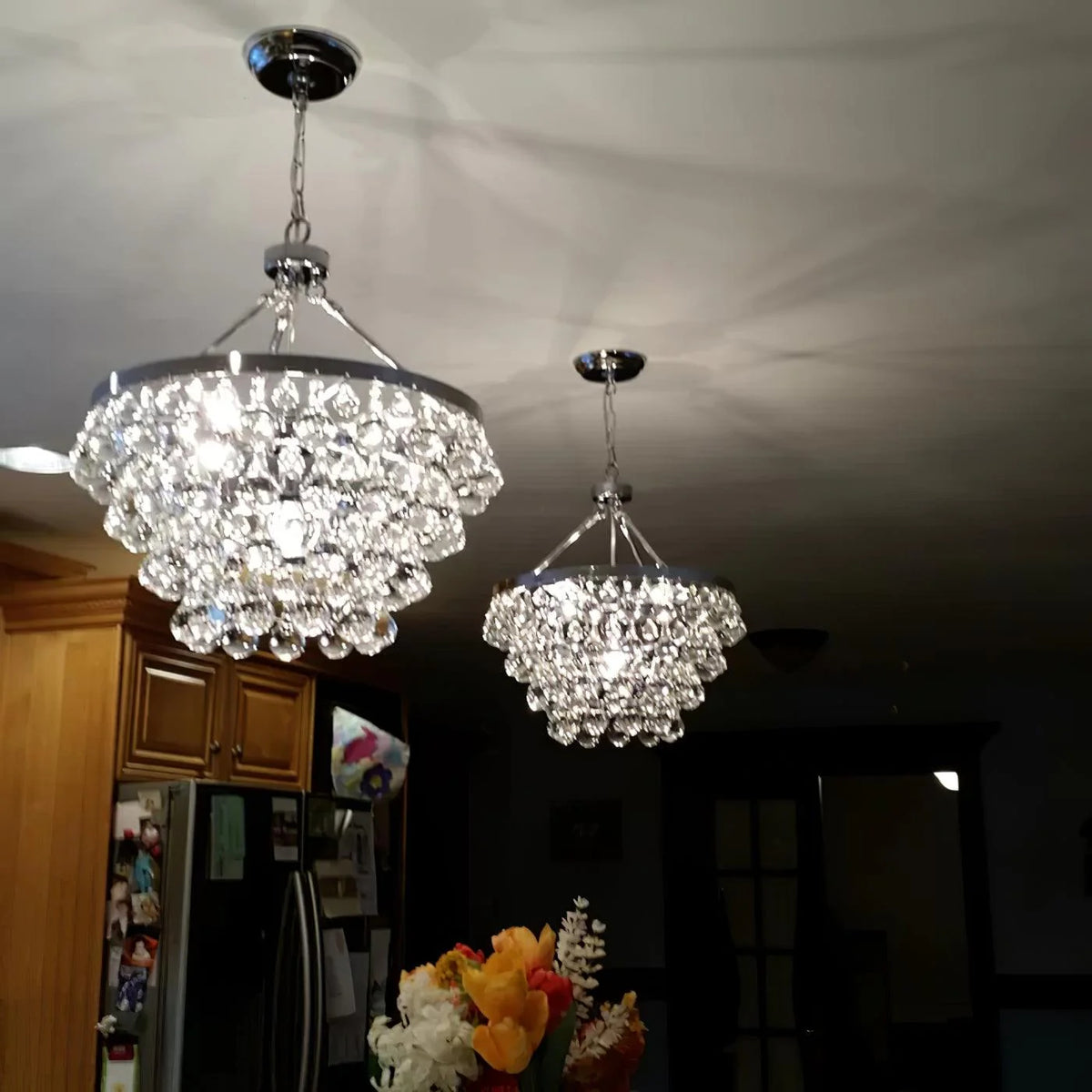 Unique Tiered Crystal Chandelier 38