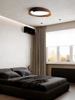 Vikaey_Ceiling_Light_with walnut wood color in the bedroom