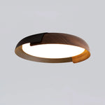 front view of walnut color Vikaey_Ceiling_Light