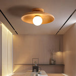 Expertly carved wood showcases artisanal detail, making this ceiling light a durable statement of retro craftsmanship.