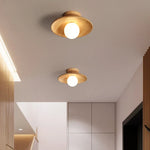 Admire the smooth wood grains of this Vintage Flat Wooden Ceiling Light—where rustic texture meets timeless design.