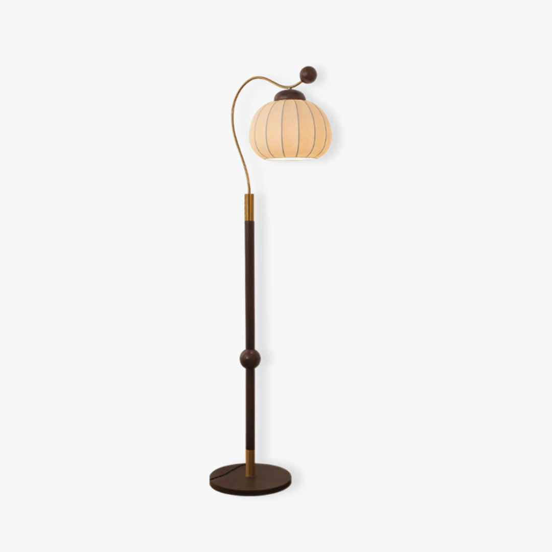 Elegant Pumpkin-Shaped Floor Lamp: vintage aesthetic meets modern lighting for home decor upgrades.