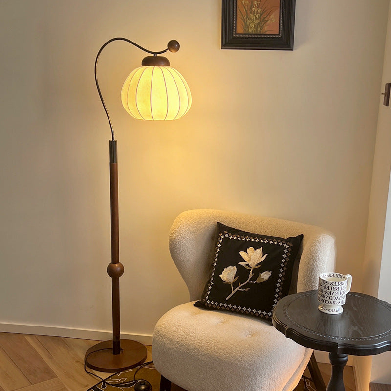 Discover the charm of this Vintage Pumpkin Floor Lamp—ideal for cozy corners and stylish interiors.