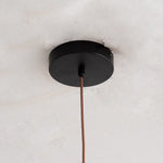 Base plate structure and mounting design of wavy cement pendant light shown in real shot