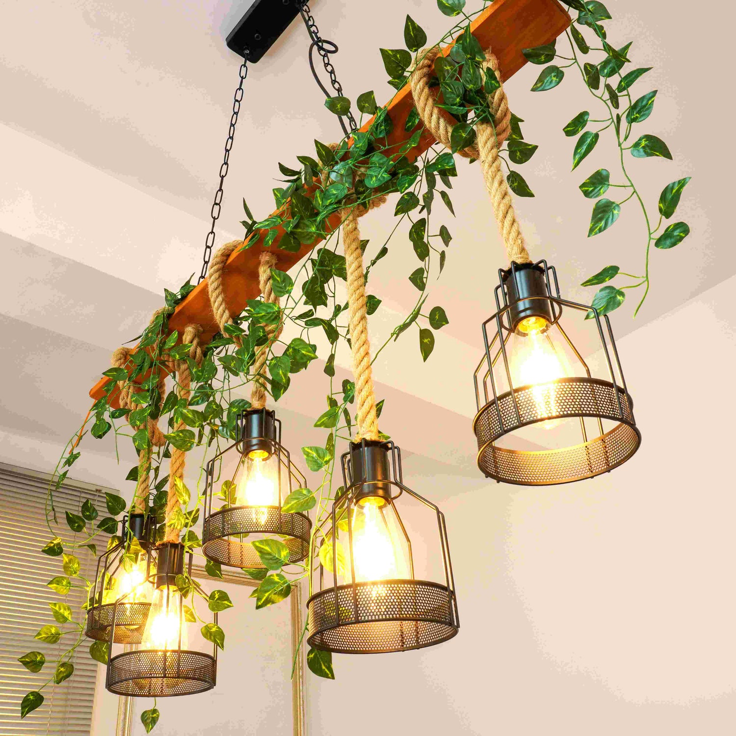 Vintage_Wood_Green_Chandelier_31