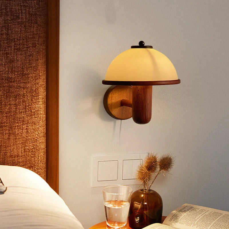 Vintage_Wood_Wall_Sconces_in the retro bedroom