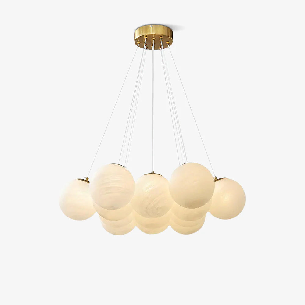 White Ball Chandelier 1