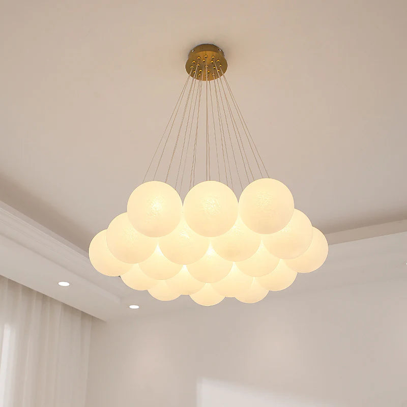 White Ball Chandelier 2