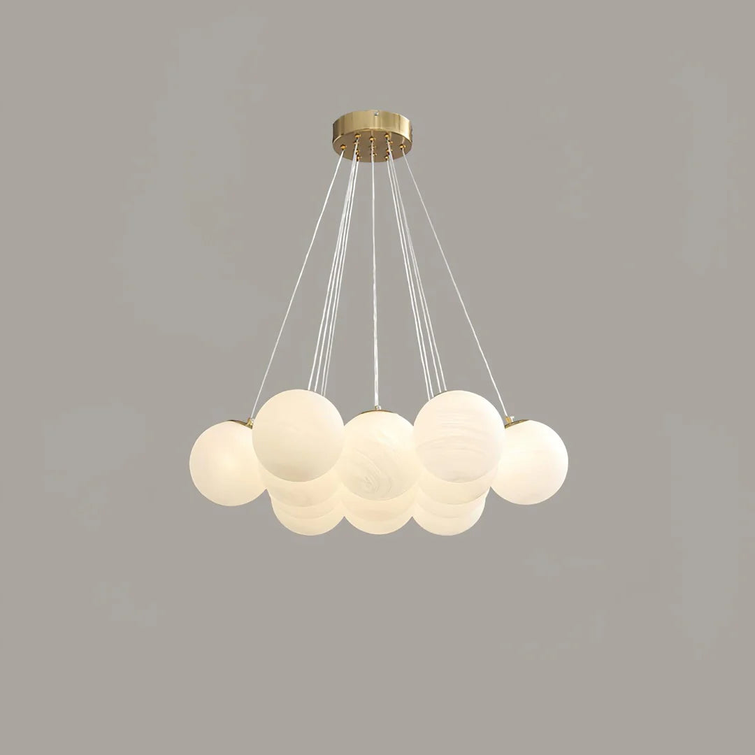 White Ball Chandelier 3