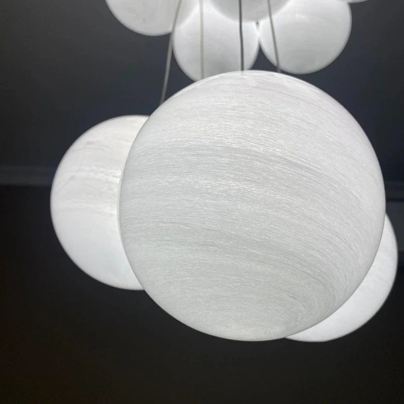 White Ball Chandelier 5