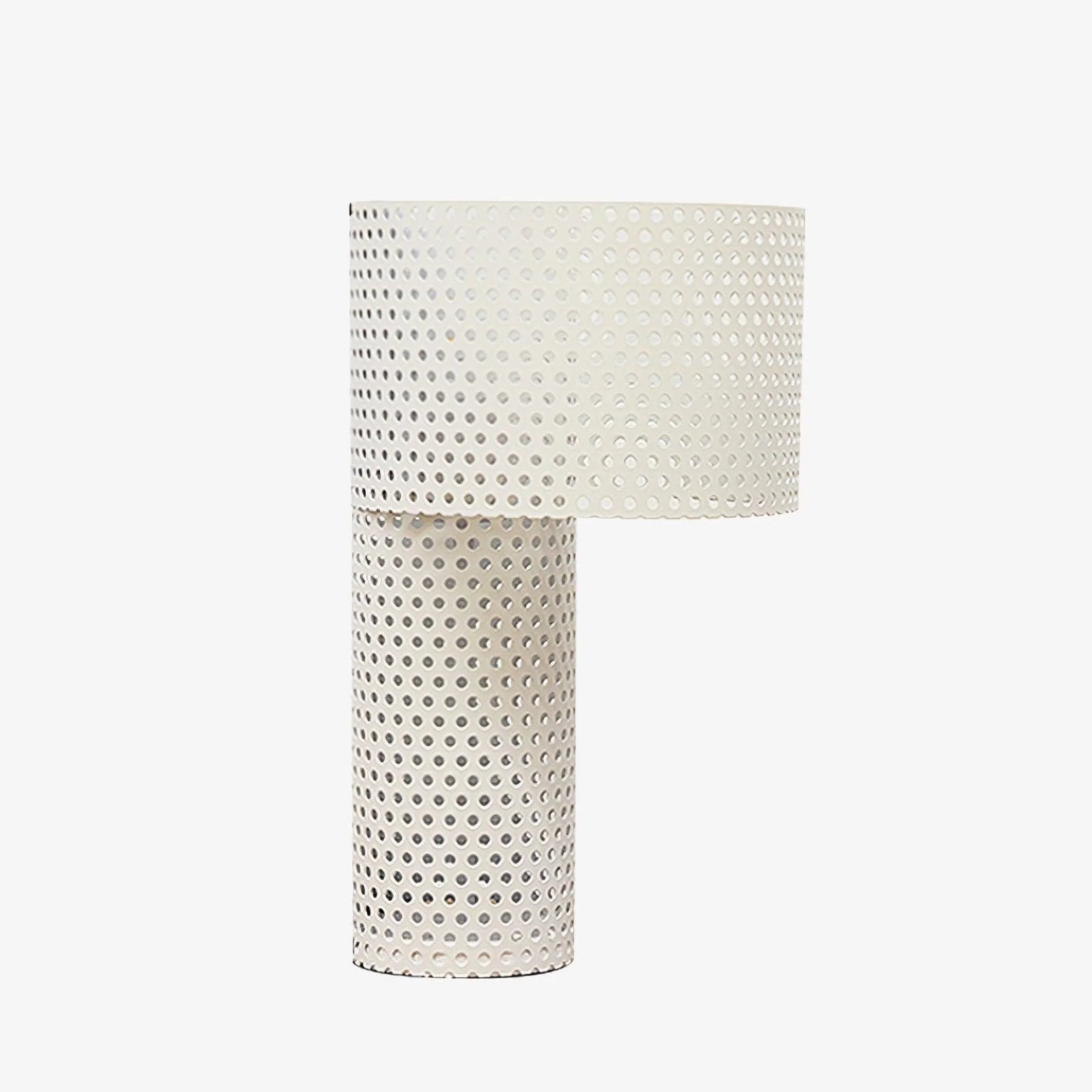 White Grid Table Lamp 1