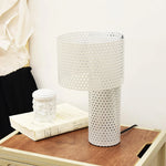 White Grid Table Lamp 11