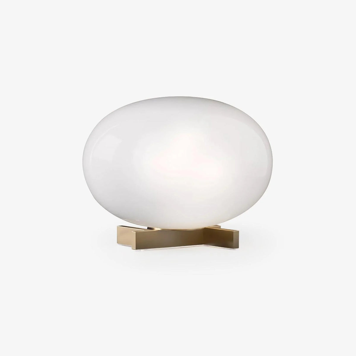 White Oval Table Lamp 1