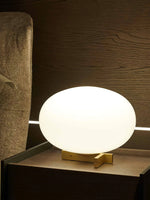 White Oval Table Lamp 13