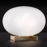 White Oval Table Lamp 15