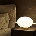 White Oval Table Lamp 2