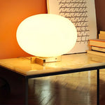 White Oval Table Lamp 7