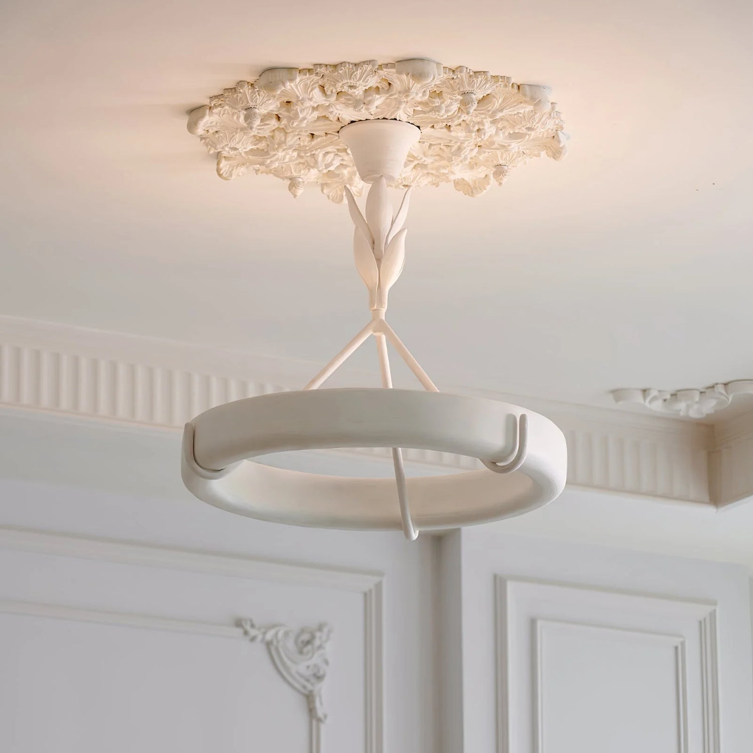 White_Plaster_Chandelier_2