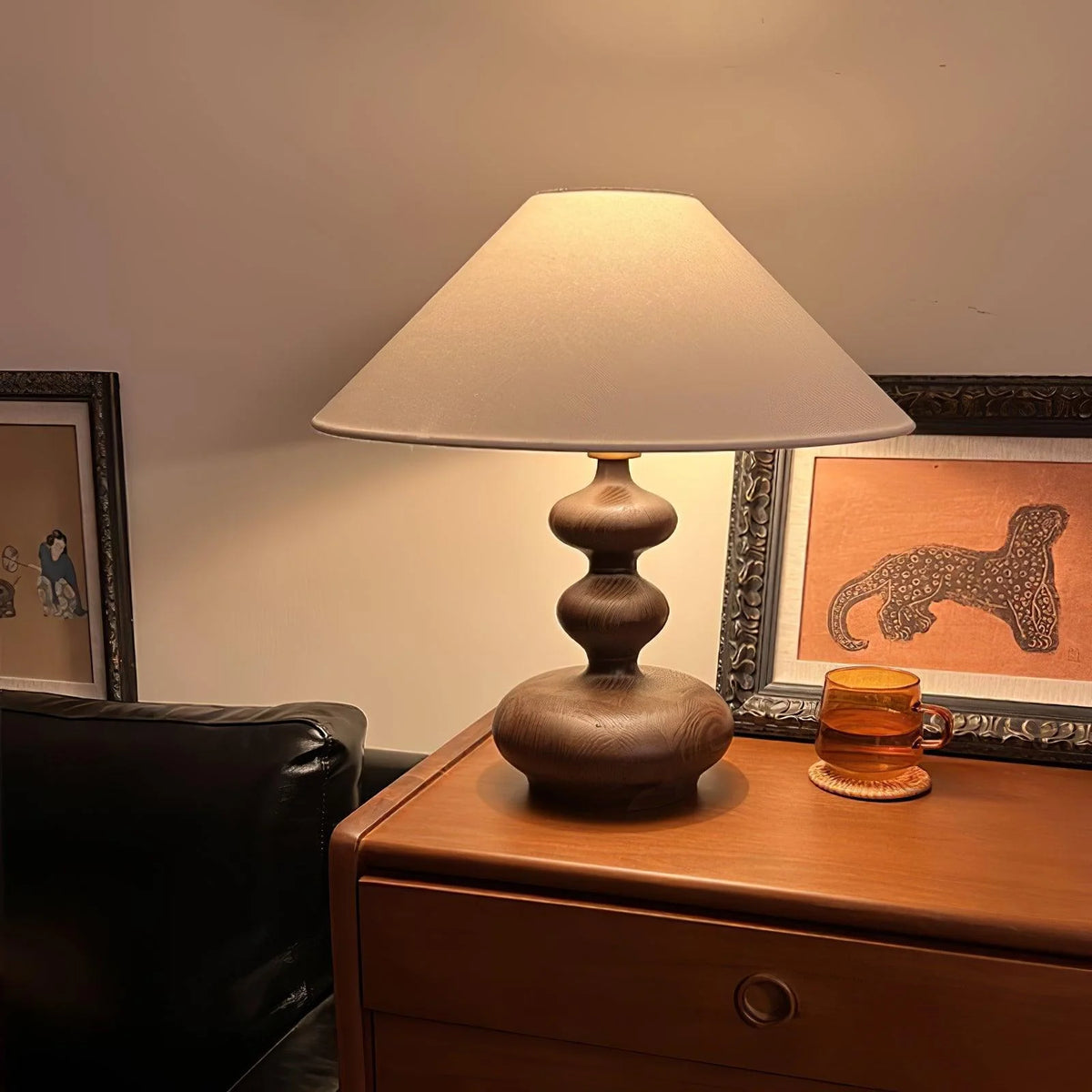 Wood Gourd Table Lamp 5