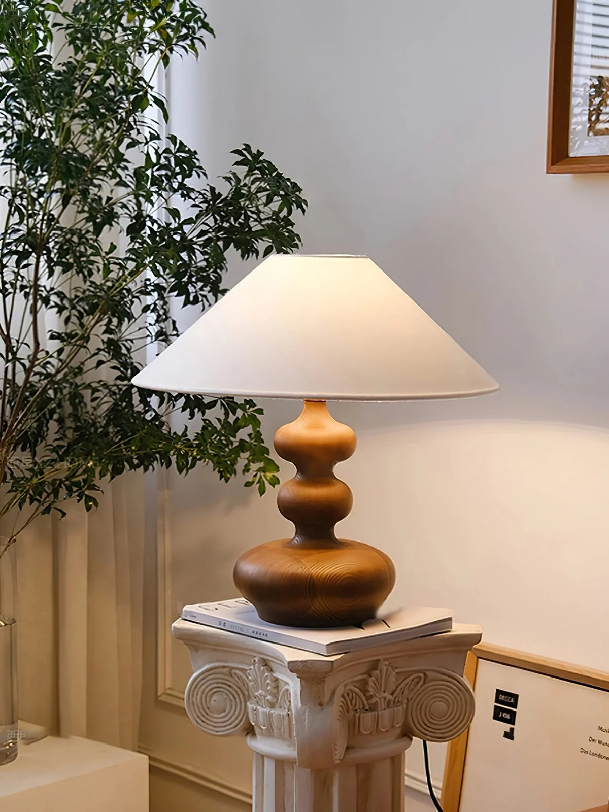 Wood Gourd Table Lamp 7