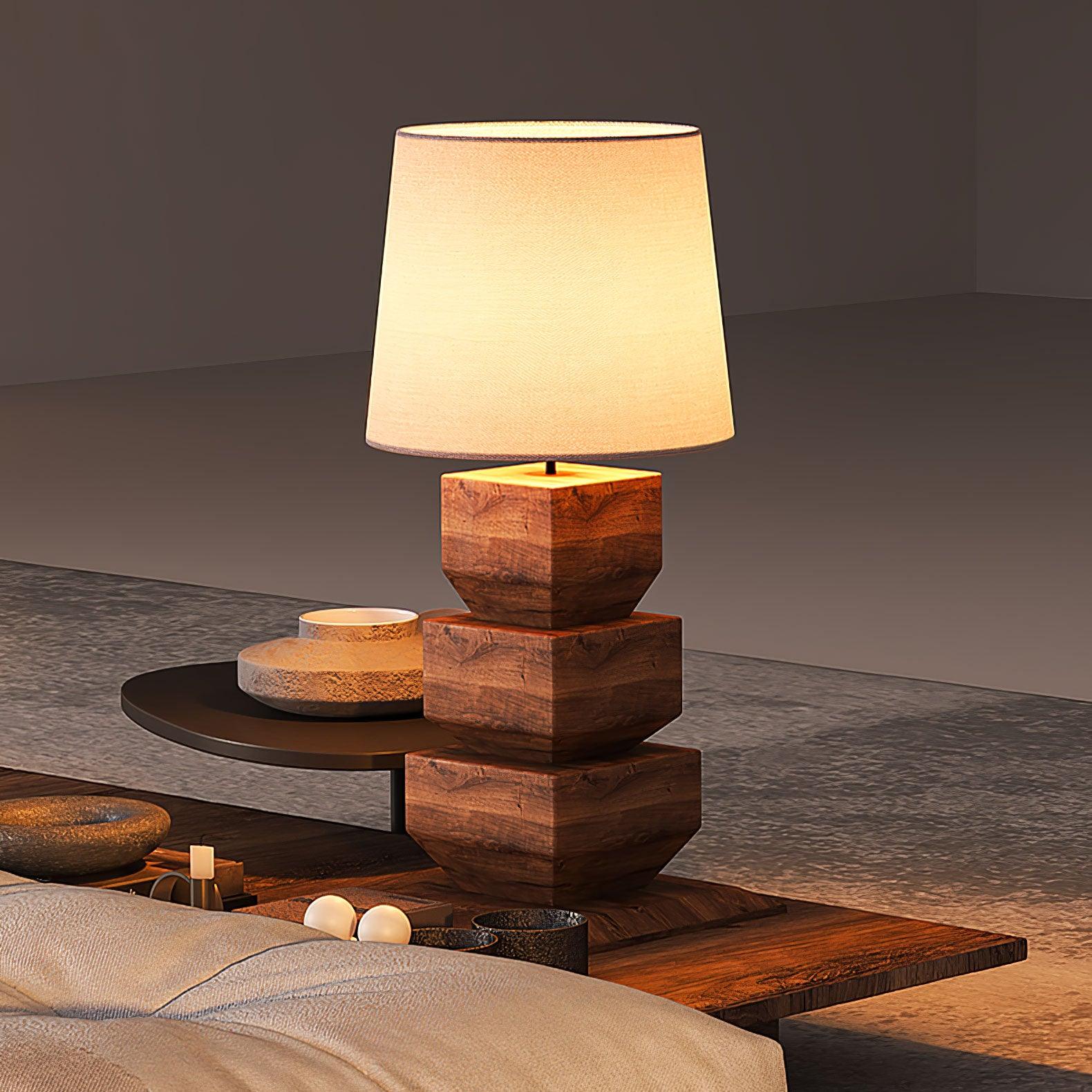 Wood Stack Table Lamp 2