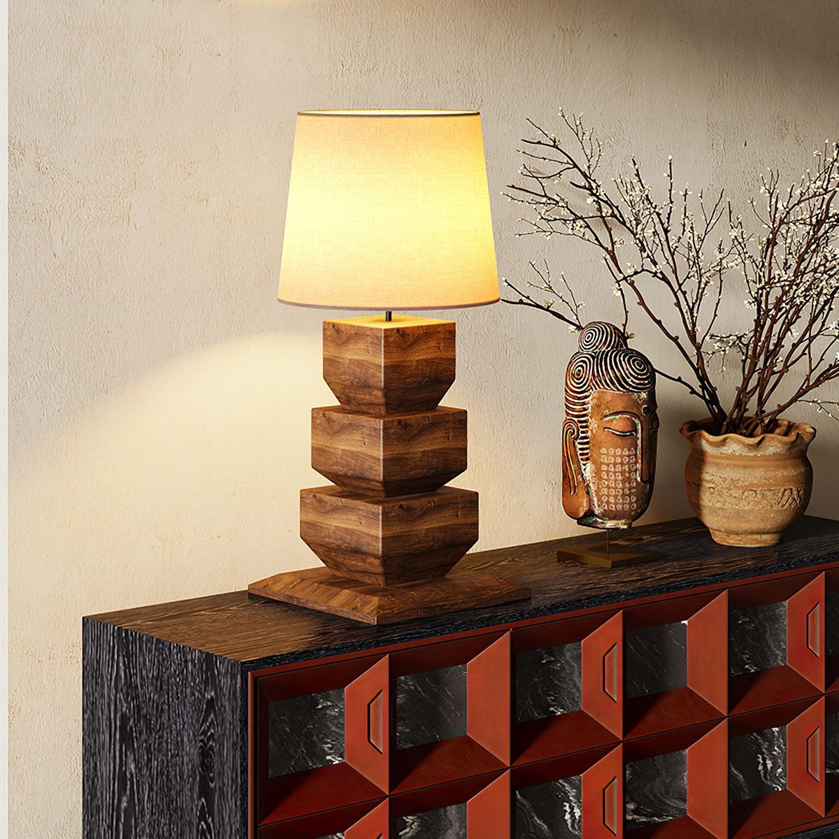 Wood Stack Table Lamp 3