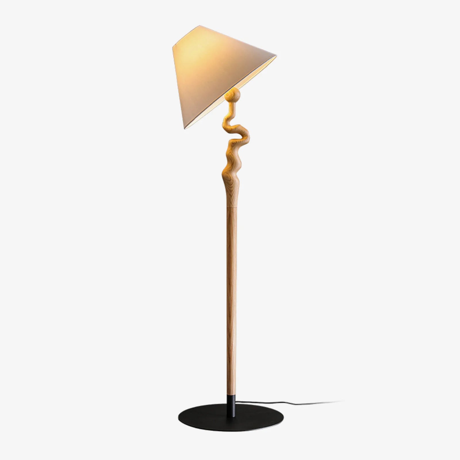 Wood Twisted Floor Lamp 1